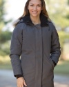 Women's Victoria Canada Goose Down Parka with Coyote Fur Trim, GRAPHITE, Size MEDIUM (8-10)