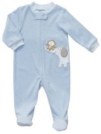 Carter's Monkey & Elephant Terry Coverall (Sizes NB - 9M) - blue, 6 months Carter's Monkey & Elephant Terry Coverall (Sizes NB - 9M) - blue, 6 months