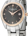 Stuhrling Original Women's 414L.04 Classic Ascot Prime Stainless Steel Bracelet Watch with Rose-Tone Bezel and Swarovski Crystals
