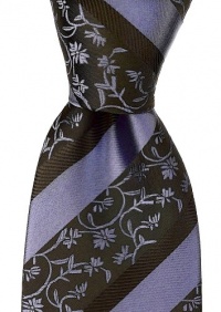 Neckties by Scott Allan, Black and Slate Blue Floral Neckties Neckties by Scott Allan, Black and Slate Blue Floral Neckties