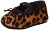 Ralph Lauren Layette Allie Ballet Flat (Infant/Toddler),Leopard Haircalf,2 M US Infant