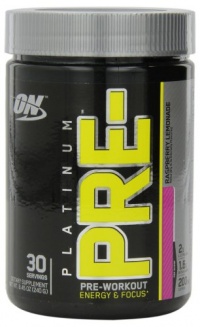 Optimum Nutrition Platinum, Pre- Raspberry Lemonade 30 servings 8.45 Ounce Optimum Nutrition Platinum, Pre- Raspberry Lemonade 30 servings 8.45 Ounce