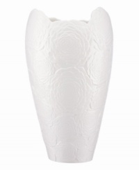 Elevate bouquets with the fresh and chic Marchesa Rose vase. White bone china sculpted with blooms inspired by the designer's couture gowns infuse a room with modern romance. From Marchesa by Lenox. Elevate bouquets with the fresh and chic Marchesa Rose vase. White bone china sculpted with blooms inspired by the designer's couture gowns infuse a room with modern romance. From Marchesa by Lenox.