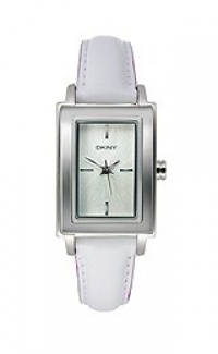 DKNY 3-Hand Silver-Tone Rectangle Tank Women's watch #NY8773