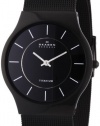 Skagen Men's 233LTMB Black Titanium Mesh Bracelet Watch