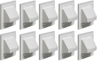 Arlington CE2-10 Recessed Low Voltage Cable Plate, 2-Gang, White, 10-Pack Arlington CE2-10 Recessed Low Voltage Cable Plate, 2-Gang, White, 10-Pack