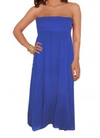 Ralph Lauren Cotton Gauze Ruffled Tube Dress Swimsuit Cover-Up (Small, Royal Blue) Ralph Lauren Cotton Gauze Ruffled Tube Dress Swimsuit Cover-Up (Small, Royal Blue)