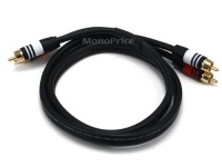 Monoprice 3ft Premium 22AWG RCA Stereo Male-Male Cable - Black Monoprice 3ft Premium 22AWG RCA Stereo Male-Male Cable - Black