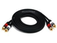 Monoprice 6ft Premium 22AWG RCA Stereo Male-Male Cable - Black Monoprice 6ft Premium 22AWG RCA Stereo Male-Male Cable - Black