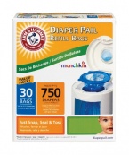 Munchkin Arm & Hammer Diaper Pail Refill Bags, 30 Count