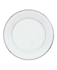 Beautiful in its simplicity, this collection features a timeless, elegant design. The pristine bone china is accented by a single, shimmering band of platinum. The understated beauty of this china will add a refined sophistication to your dining experience for years to come. Beautiful in its simplicity, this collection features a timeless, elegant design. The pristine bone china is accented by a single, shimmering band of platinum. The understated beauty of this china will add a refined sophistication to your dining experience for years to come.