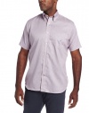 Nautica Men's Short Sleeve Twill Herringbone Check Woven