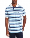 Nautica Men's Short Sleeve Stripe Polo