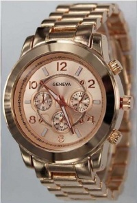 839-rg Rose Gold Chronograph Unisex Boyfriend Style Designer Metal Link Watch 839-rg Rose Gold Chronograph Unisex Boyfriend Style Designer Metal Link Watch