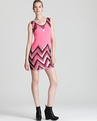 Inspired by art deco, this Milly silk dress is embellished with shimmering sequins and beads zigzags that illuminate the night. A statement piece for party-going, the look is complete with tough-luxe booties and understated accents. Inspired by art deco, this Milly silk dress is embellished with shimmering sequins and beads zigzags that illuminate the night. A statement piece for party-going, the look is complete with tough-luxe booties and understated accents.