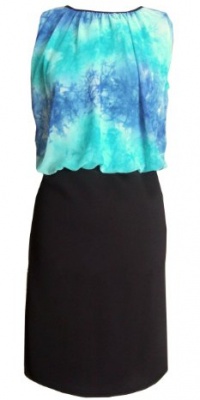 Blue Tie Dye Slouch Top & Stretch Fitted Skirt Sleeveless Dress. Size 20 Blue Tie Dye Slouch Top & Stretch Fitted Skirt Sleeveless Dress. Size 20