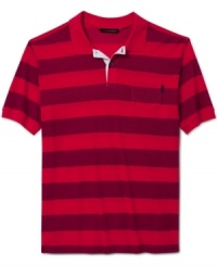 Sporty meets stylish. This striped polo shirt from Sean John scores big in your casual wardrobe. Sporty meets stylish. This striped polo shirt from Sean John scores big in your casual wardrobe.