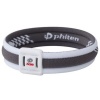 Phiten Titanium Bracelet X30 Edge, White / Gray, 7.5 Inch