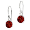 1.10 Ct Round Red Garnet .925 Sterling Silver French Wire Earrings 5MM