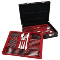 Sterlingcraft 72pc Heavy Gauge Surgical Stainless Steel Flatware+Hostess Set Gift Boxed