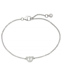 A darling bracelet for your little princess. CRISLU's children's bracelet is embellished with sparkling cubic zirconias (1/8 ct. t.w.) and set in platinum over sterling silver. Approximate length: 6 inches. A darling bracelet for your little princess. CRISLU's children's bracelet is embellished with sparkling cubic zirconias (1/8 ct. t.w.) and set in platinum over sterling silver. Approximate length: 6 inches.