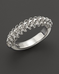 A bold sterling silver ring is perfect for stacking. By Di MODOLO.