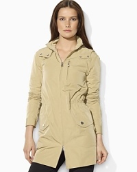 Providing ultimate comfort and style with chic signature hardware, our microfiber anorak is designed to be an ideal layering piece. Providing ultimate comfort and style with chic signature hardware, our microfiber anorak is designed to be an ideal layering piece.