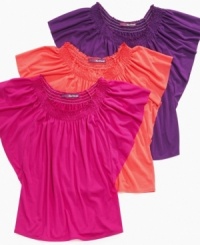 Her cute colors will show in one of these tops from Epic Threads, with floaty dolman sleeves to complement her laid-back style. Her cute colors will show in one of these tops from Epic Threads, with floaty dolman sleeves to complement her laid-back style.