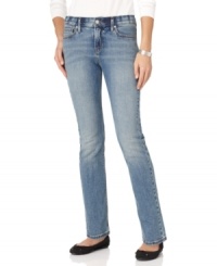 These petite straight leg jeans from Levi's are among the best jeans for petites because they're just right for summer in a light wash and classic style. A special waistband ensures the perfect fit every time!