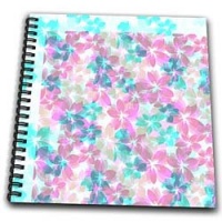 Aqua and Pink Tropical Hawaiian Floral - Flowers - Drawing Book 8 X 8 Inch Aqua and Pink Tropical Hawaiian Floral - Flowers - Drawing Book 8 X 8 Inch