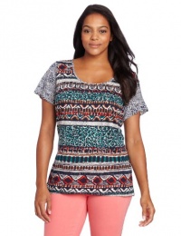 Lucky Brand Women's Plus-Size Kula Stripe Top Lucky Brand Women's Plus-Size Kula Stripe Top