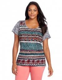 Lucky Brand Women's Plus-Size Kula Stripe Top