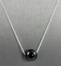 Avalonia Road Sterling Silver Onyx Bead Slider Necklace Avalonia Road Sterling Silver Onyx Bead Slider Necklace