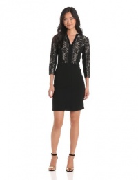 Rachel Roy Collection Women's Tribal Lace Long Sleeve Dress