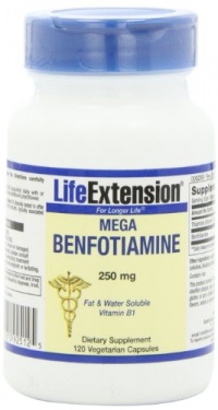 Life Extension Mega Benfotiamine Capsule, 250 Mg , 120 Vegetarian Capsules Life Extension Mega Benfotiamine Capsule, 250 Mg , 120 Vegetarian Capsules