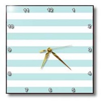 InspirationzStore Stripe Patterns - Mint and White Striped pattern - retro nautical - pastel turquoise teal aqua sea blue green stripes - Wall Clocks - 10x10 Wall Clock InspirationzStore Stripe Patterns - Mint and White Striped pattern - retro nautical - pastel turquoise teal aqua sea blue green stripes - Wall Clocks - 10x10 Wall Clock