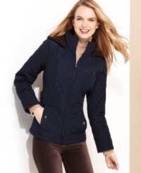 Esprit's petite jacket gives your cold-weather look a classic touch. The sherpa lining adds an extra-cozy feel. Esprit's petite jacket gives your cold-weather look a classic touch. The sherpa lining adds an extra-cozy feel.