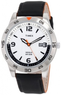 Timex Men's T2N695 Elevated Classics Dress Sport Collection Black Leather Strap Watch