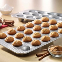 USA Pans 24 Cup Mini-Muffin Pan, Aluminized Steel with Americoat USA Pans 24 Cup Mini-Muffin Pan, Aluminized Steel with Americoat