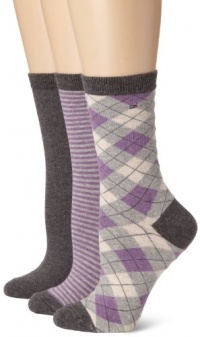 Tommy Hilfiger Women's 3 Pack Argyle Stripe Crew Tommy Hilfiger Women's 3 Pack Argyle Stripe Crew