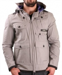 Sean John Men's Baldwin M80 Hooded Military Jacket Coat Sean John Men's Baldwin M80 Hooded Military Jacket Coat