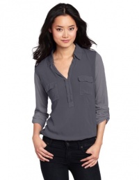 Splendid Women's Long Sleeve Collar Top Shirt Splendid Women's Long Sleeve Collar Top Shirt