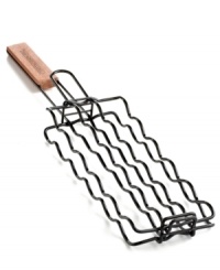 Kiss runaway sausages goodbye! Get grilling down to a science with this smart tool, a nonstick basket that fits up to six sausages and adjusts for varying thicknesses-enjoy everything from chorizo to kielbasa to bratwurst! Your favorite sausages stay right in place and go from prep to grill to plate with none of the hassle and all of the same great taste.  1-year warranty.