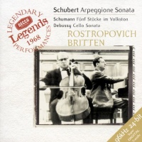 Schubert: Sonata for Arpeggione (bowed guitar) & Piano, d.821 / Schumann: 5 Pieces in the Popular Style (Volkston), Op. 102 / Debussy: Cello Sonata Schubert: Sonata for Arpeggione (bowed guitar) & Piano, d.821 / Schumann: 5 Pieces in the Popular Style (Volkston), Op. 102 / Debussy: Cello Sonata