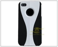 Snap-on Rubber Coated Case for Apple® iPhone® 4 AT&T / Verizon, White / Black Snap-on Rubber Coated Case for Apple® iPhone® 4 AT&T / Verizon, White / Black