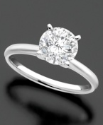 Celebrate perfection. This beautiful engagement ring features round-cut diamond (2 ct. t.w.) set in 14k white gold.