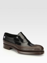 Loafer style with dipped rubber design and exaggerated sole.Leather/rubber upperLeather liningRubber soleMade in Italy Loafer style with dipped rubber design and exaggerated sole.Leather/rubber upperLeather liningRubber soleMade in Italy