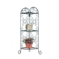 Gifts & Decor Metal Corner Plant Stand Display Shelf Unit Gifts & Decor Metal Corner Plant Stand Display Shelf Unit