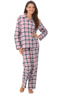 Del Rossa Women's 100% Cotton Flannel Pajama Set - Long Pjs Del Rossa Women's 100% Cotton Flannel Pajama Set - Long Pjs