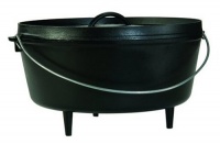 Lodge Logic L14DCO3 Pre-Seasoned Deep Camp Dutch Oven with Iron Lid, 10-Quart Lodge Logic L14DCO3 Pre-Seasoned Deep Camp Dutch Oven with Iron Lid, 10-Quart